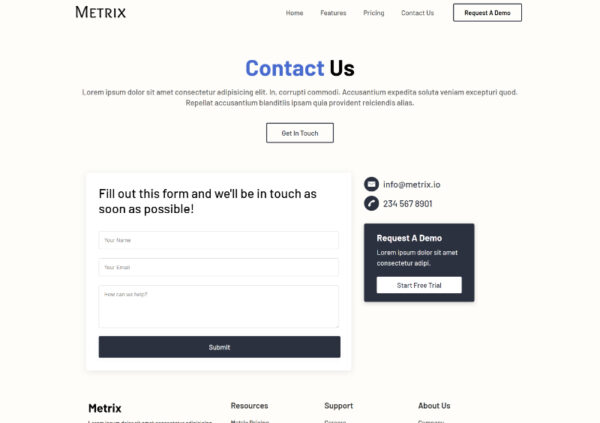 Metrix - SaaS Website Template - Image 7