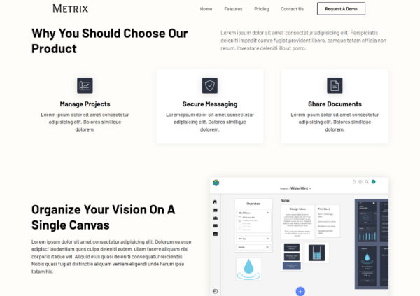 Metrix - SaaS Website Template - Image 3