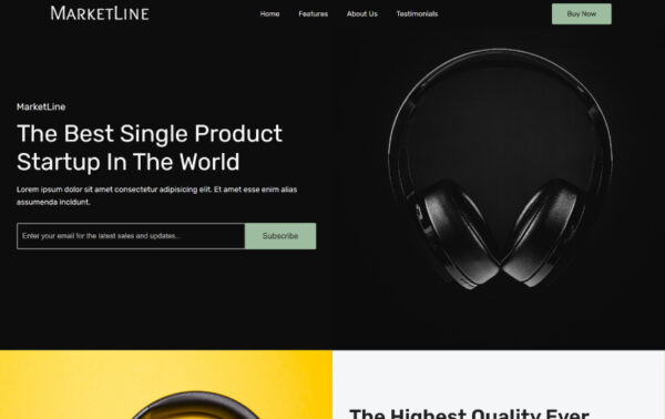 MarketLine - Startup Website Template - Image 2