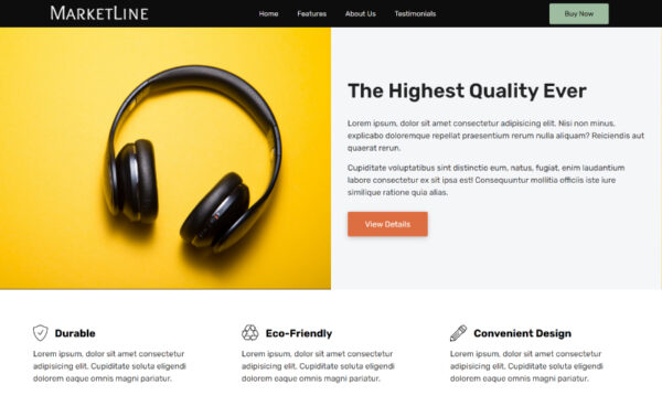 MarketLine - Startup Website Template - Image 3