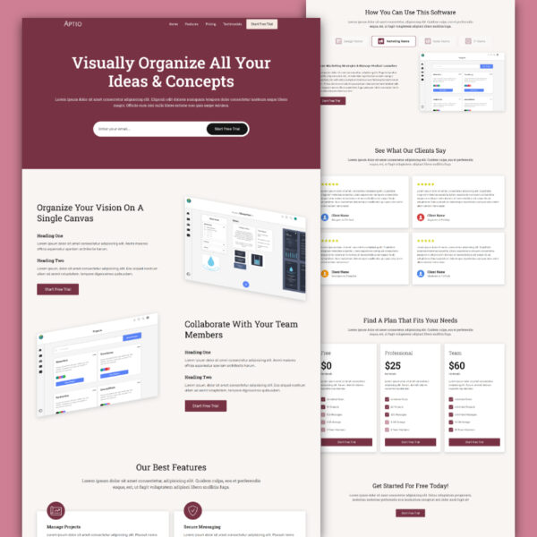 Aptio - SaaS Website Template